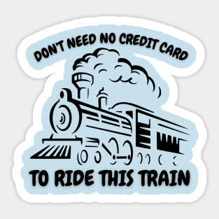 No Credit (black) Sticker